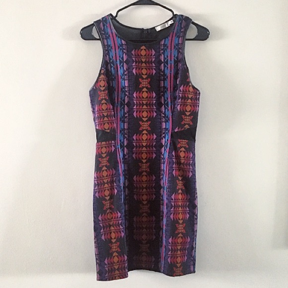 Black / Multi-Colored Sleeveless Dress by Lush (M) - Picture 3 of 7